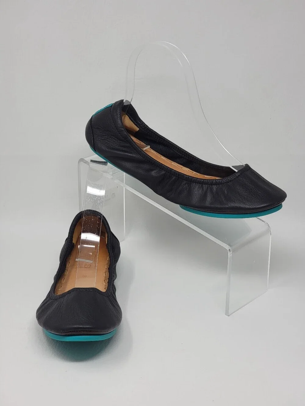 Tieks by Gavrieli California Navy Blue Leather Ballet Flats Slip On Shoes Size 8
